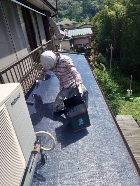 阿南町M美容院_上塗り1