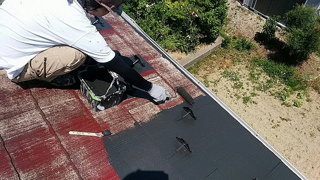 飯田市時又コロニアル中塗り6