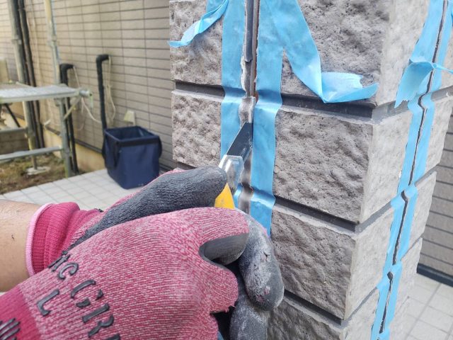 飯田市Y邸コーキング_撤去1