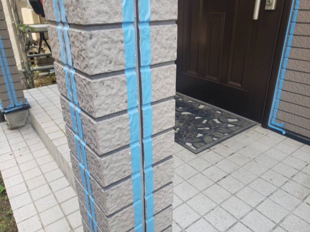 飯田市Y邸コーキング_養生1