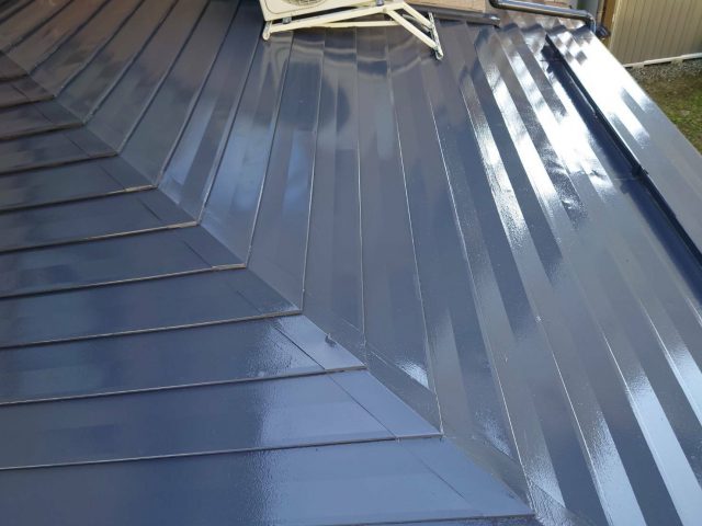 飯田市Y邸_下屋根上塗り完成