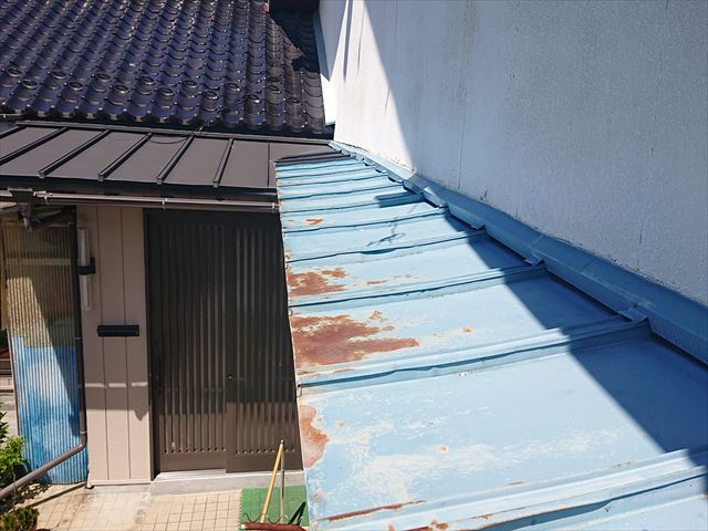 長野県宮田村・霧除け・トタン・外壁塗装現状6