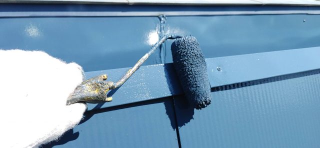 伊那市_屋根塗装工事_上塗り1