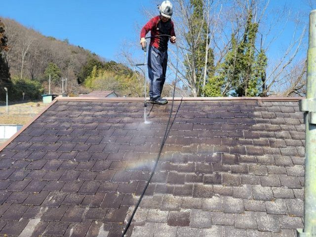 飯田市HH様屋根_洗浄