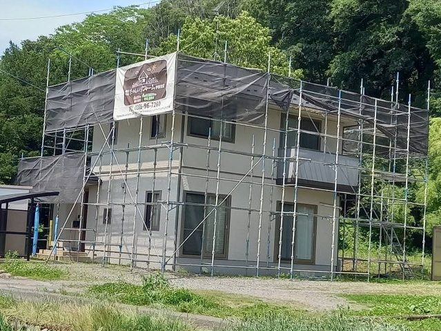 伊那市T邸足場組立