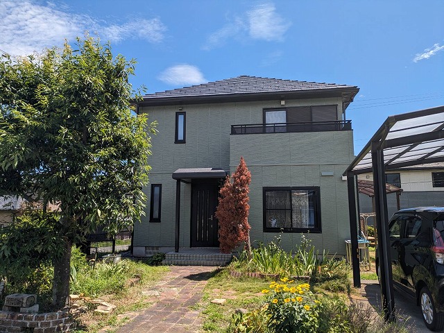 駒ヶ根市赤穂セキスイ　外壁上塗完成1