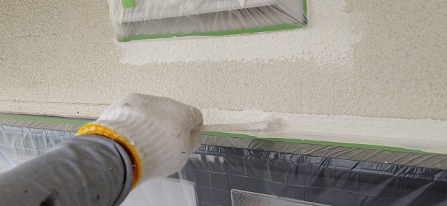 松川町外壁屋根塗装上塗り