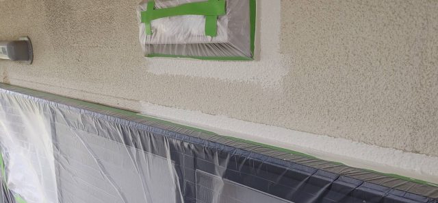 松川町外壁屋根塗装上塗り