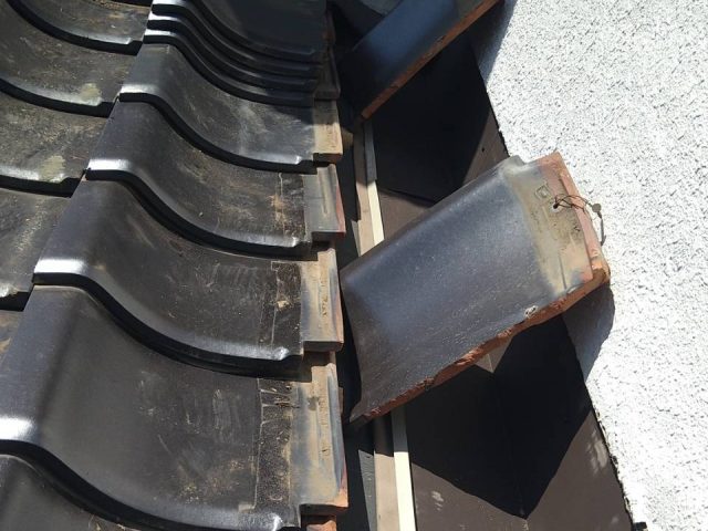 伊那市T邸屋根修繕瓦戻し