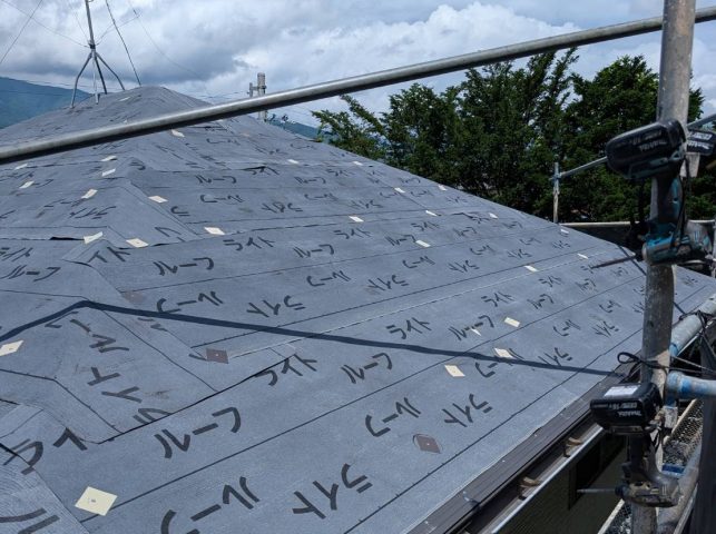 伊那市T邸ルーフィング敷設