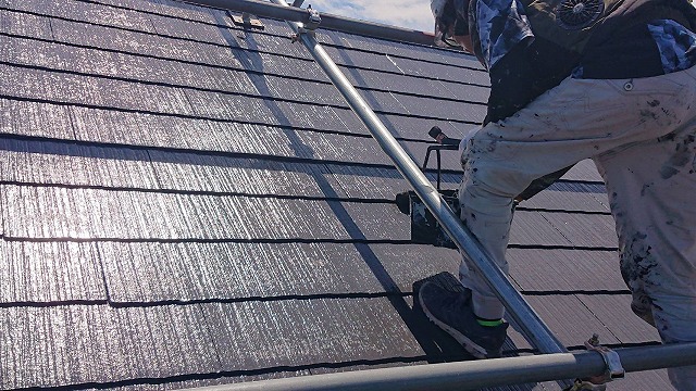 駒ケ根市遮熱塗料屋根完成3
