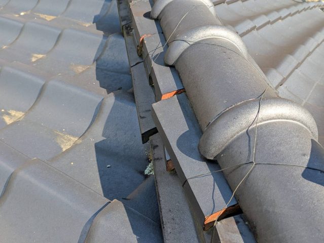 木曽郡木祖村O邸棟瓦ズレ