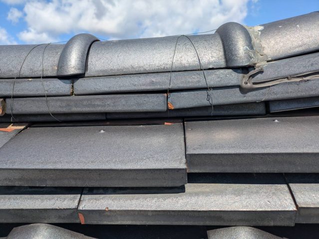 木曽郡木祖村O邸棟瓦ズレ