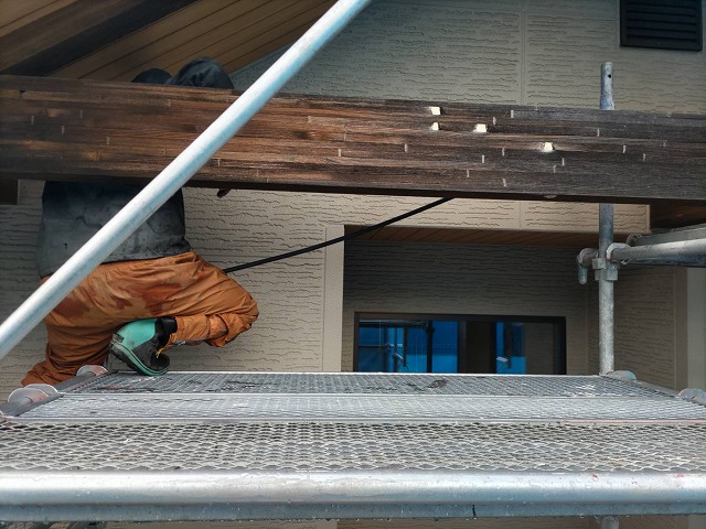 伊那市富県ALC外壁塗装洗浄2