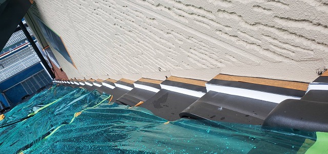 伊那市富県ALC外壁塗装補修コーキング5