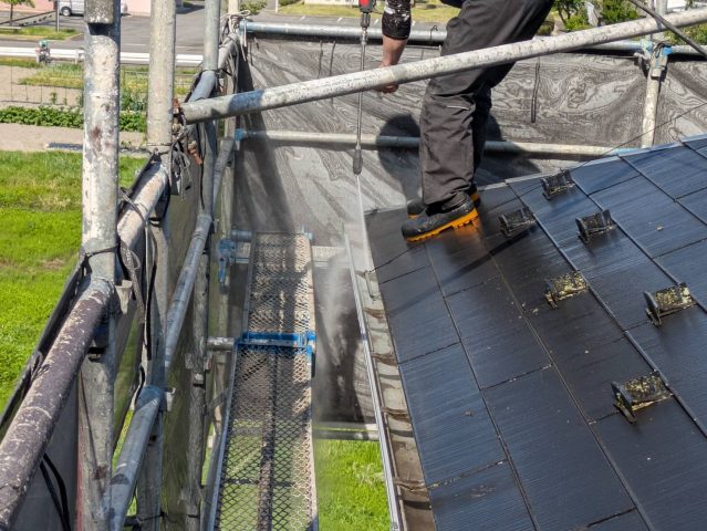 伊那市T邸屋根洗浄作業