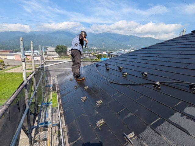 伊那市東春近T邸洗浄作業