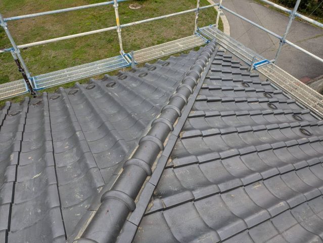 木祖村O邸棟瓦の積み直し完成