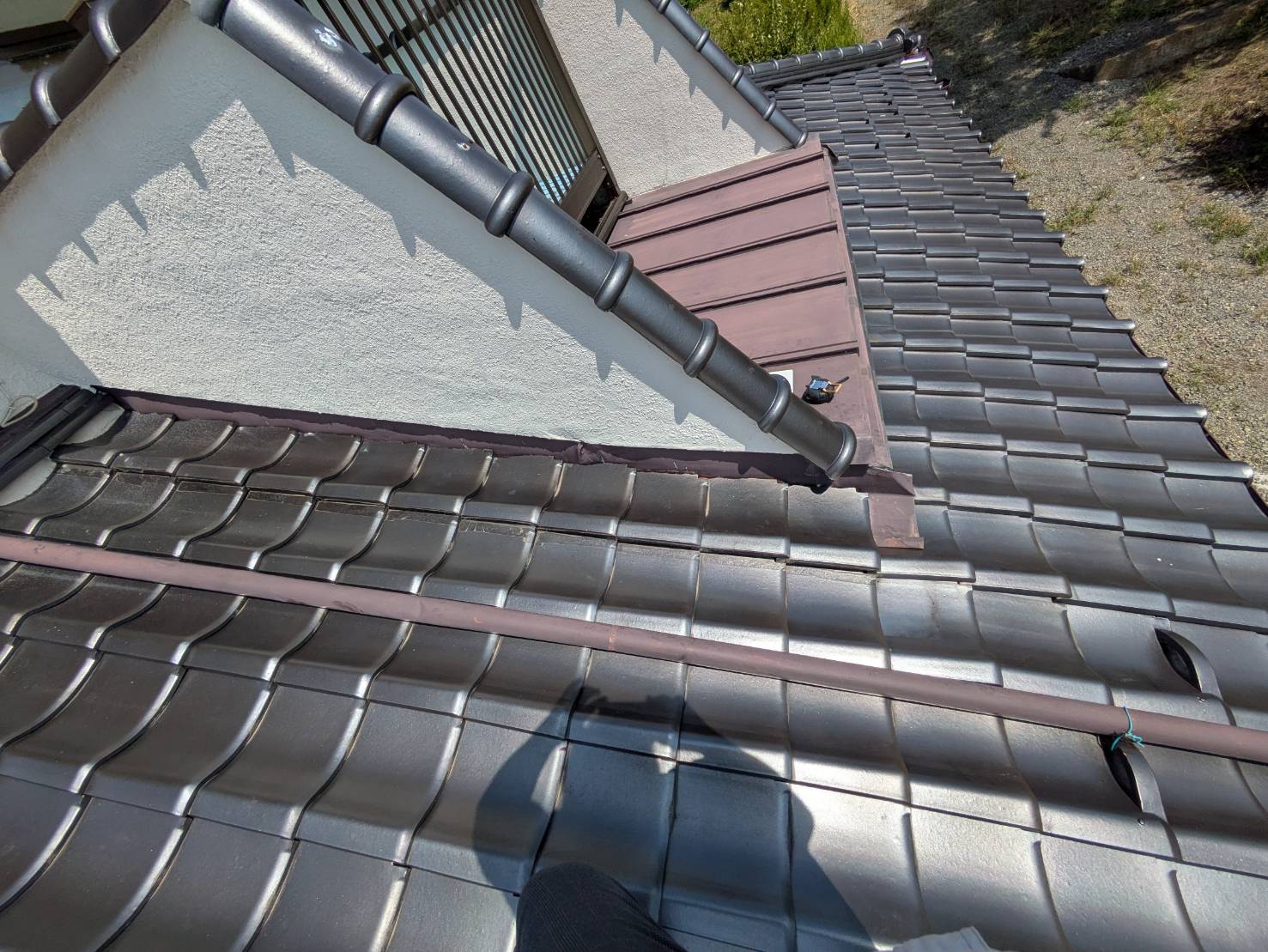 伊那市T邸施工前の瓦屋根