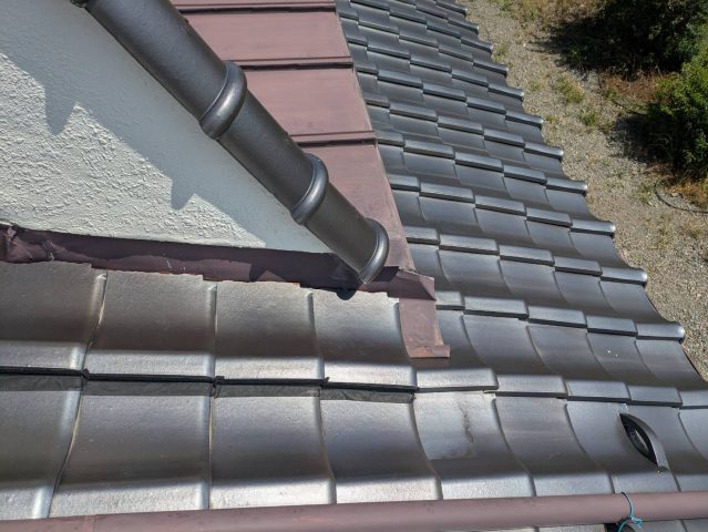 伊那市T邸施工前の瓦屋根