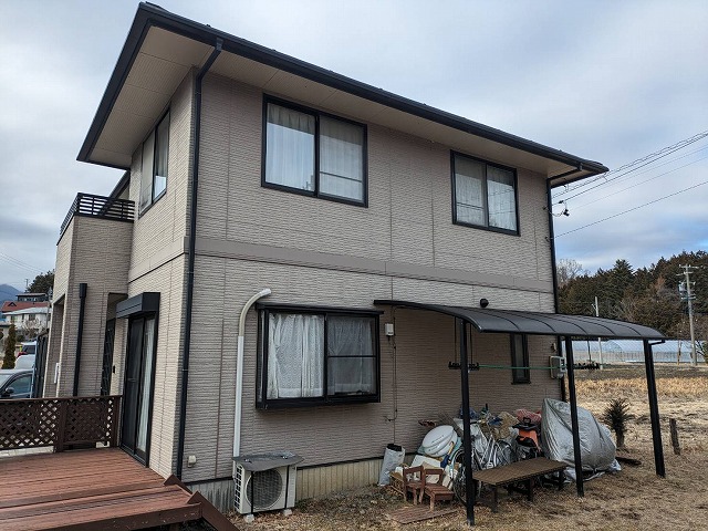 サイディング外壁の塗り替えメンテナンスが決定ししたミサワホーム住宅の外観