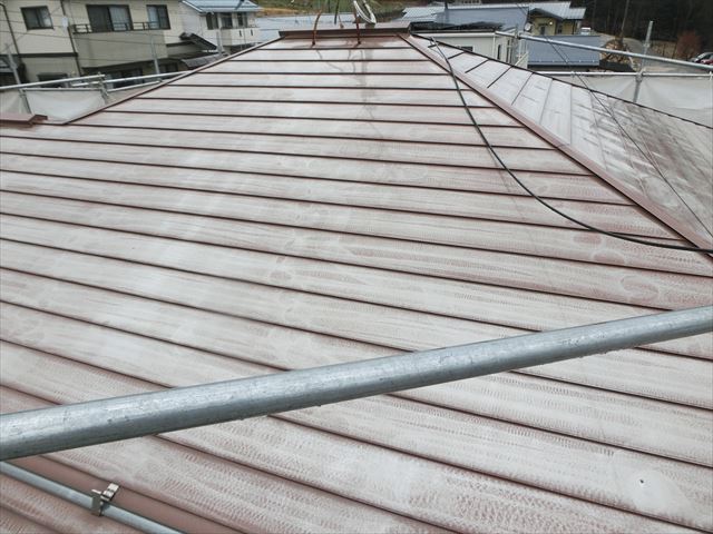 洗浄後の屋根