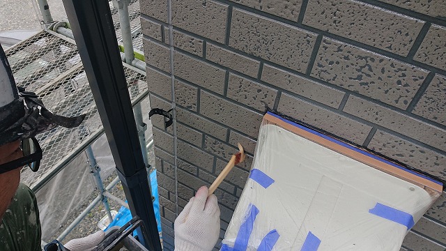 飯田市龍江クリア塗装下塗り1