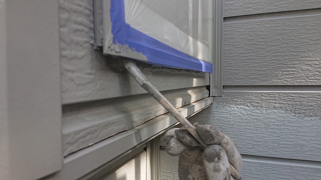 駒ケ根市下平外壁塗装下塗り5