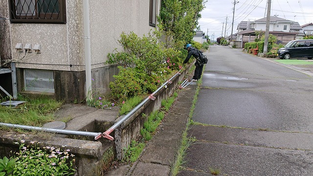 宮田村セキスイハイム屋根外壁塗装足場2