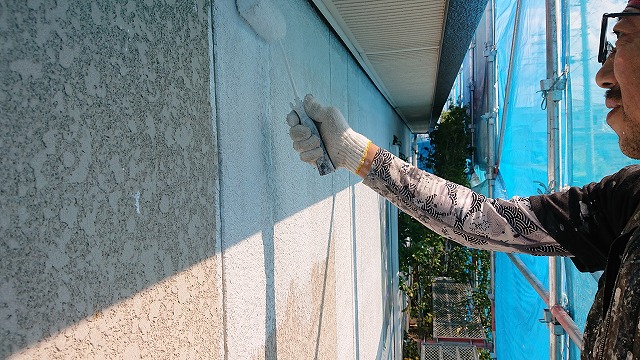 宮田村セキスイハイム屋根外壁塗装外壁下塗り2