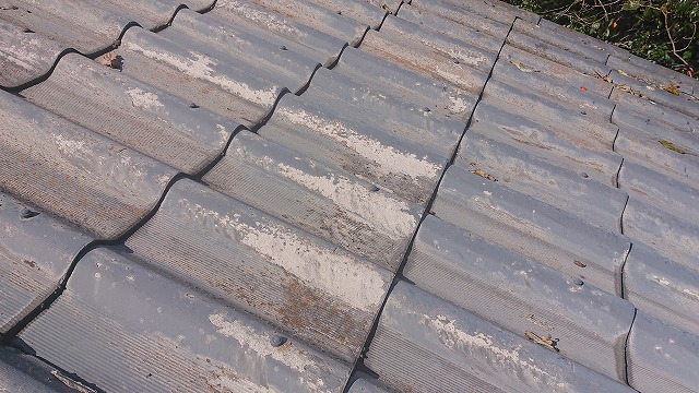 駒ケ根市スレート瓦塗装　現調3