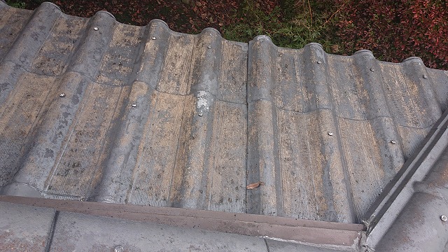 駒ケ根市スレート瓦塗装　洗浄7