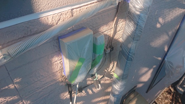 駒ケ根市ミサワホーム外壁屋根養生2