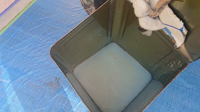 駒ケ根市ミサワ外壁塗装下塗り2