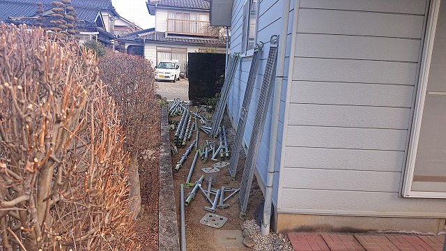 長野県駒ケ根市下平遮熱外壁足場4