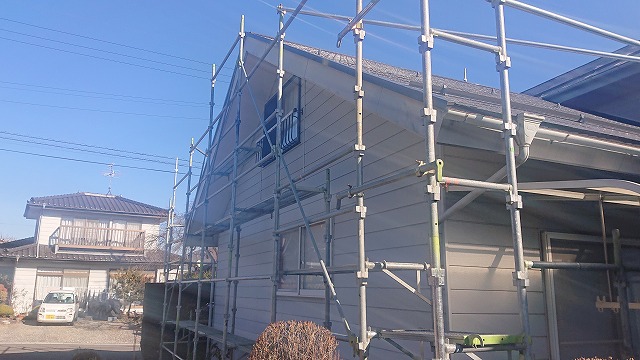 長野県駒ケ根市下平遮熱外壁足場5