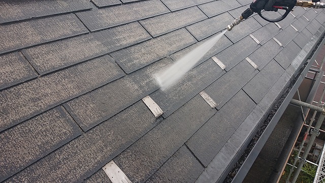 中川村ミサワ屋根洗浄2