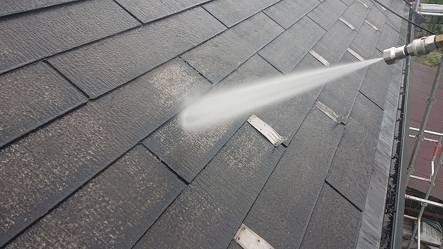 中川村ミサワ屋根洗浄3