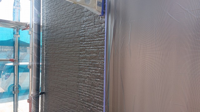 駒ケ根市外壁屋根塗装赤穂外壁下塗り3