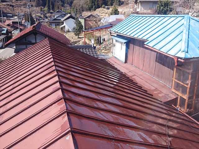 飯田市大瀬木トタン屋根洗浄3