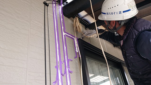 飯田市駄科外壁塗装コーキング交換5