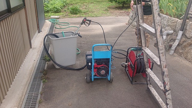 飯田市大瀬木倉庫屋根遮熱洗浄1