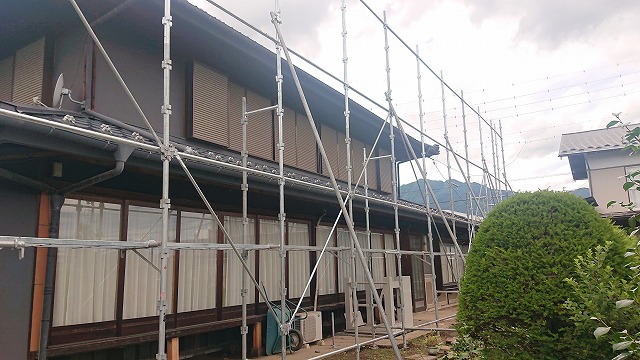 飯田市大瀬木金属瓦足場4