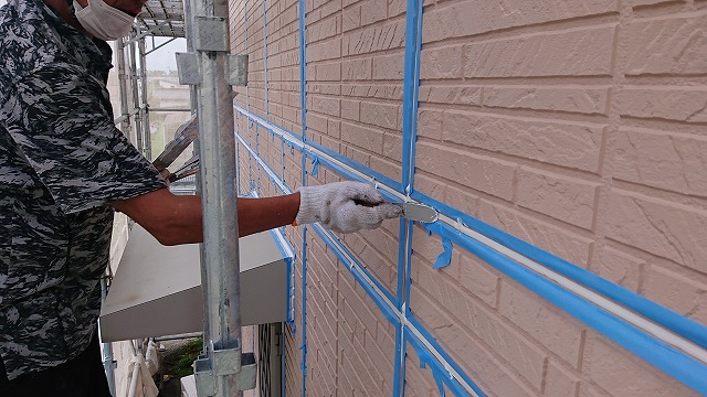 飯田市上殿岡外壁コーキング5