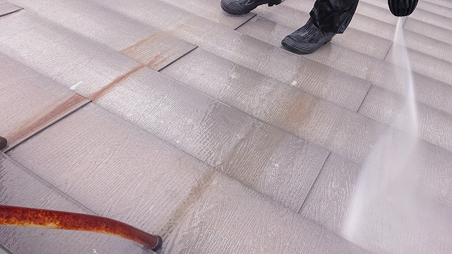 飯田市上殿岡　屋根外壁木部塗装洗浄6