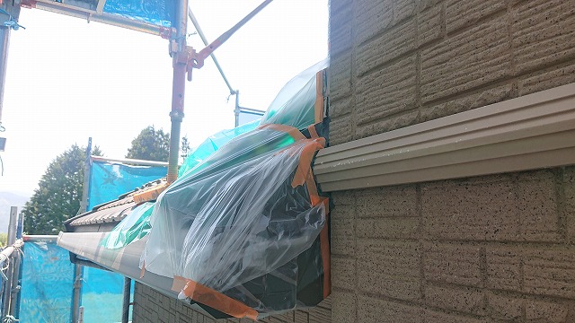 上伊那郡飯島町セキスイハイム外壁塗装養生1