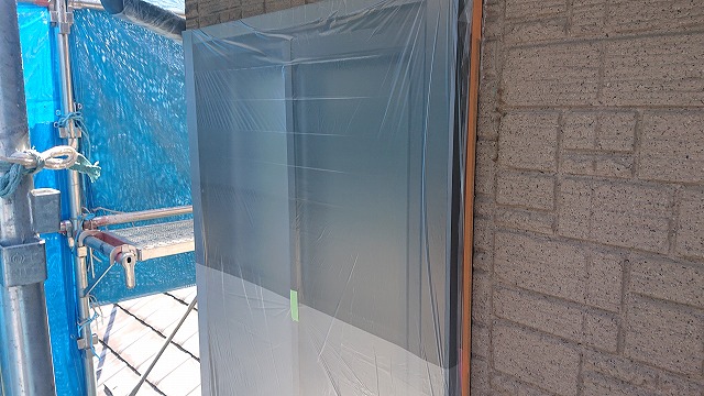 上伊那郡飯島町セキスイハイム外壁塗装養生2