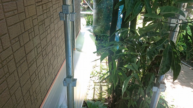 上伊那郡飯島町セキスイハイム外壁塗装養生4