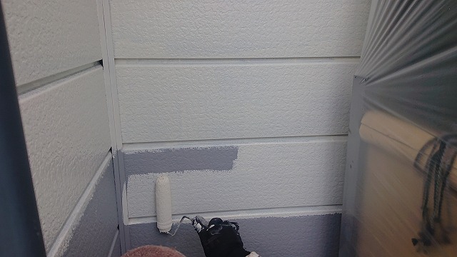 飯田市北方屋根外壁塗装　下塗り1
