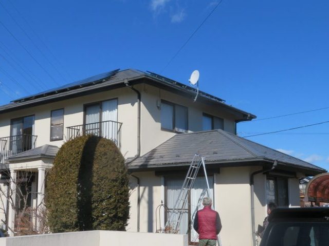 駒ケ根市下平コロニアル屋根塗装_施工前1